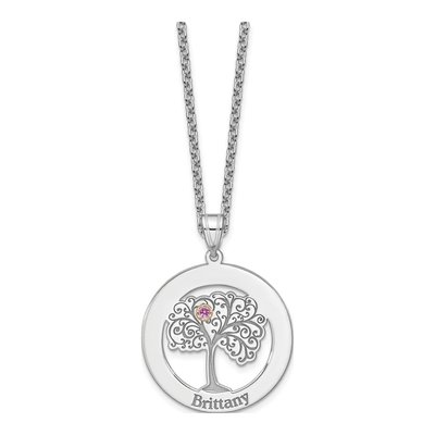 Gold-Plated Sterling Silver Personalized Birthstone Family Pendant – view 5