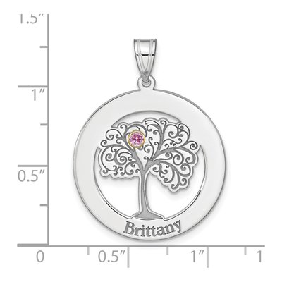 Gold-Plated Sterling Silver Personalized Birthstone Family Pendant – view 6