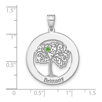 Sterling Silver Personalized Birthstone Family Pendant – view 6