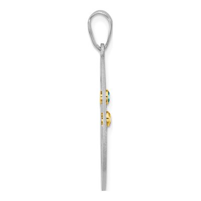 Gold-Plated Sterling Silver Personalized 2-Birthstone Pendant – view 3