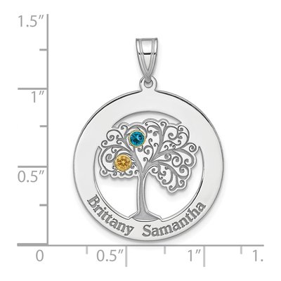Gold-Plated Sterling Silver Personalized 2-Birthstone Pendant – view 6