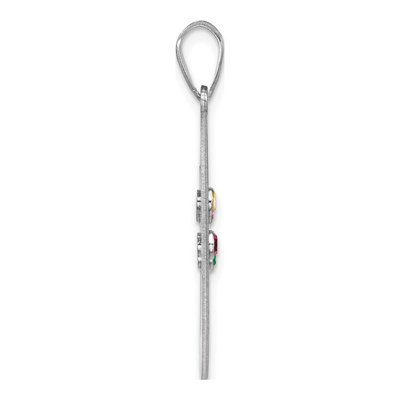 Sterling Silver Personalized 4-Birthstone Family Pendant – view 3
