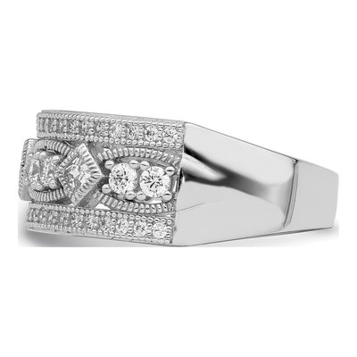 Sterling Silver CZ Pave Ring – view 4