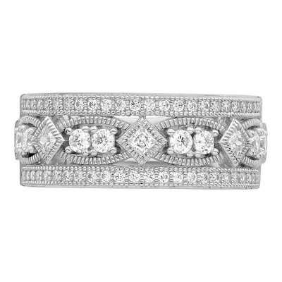 Sterling Silver CZ Pave Ring – view 5