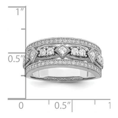Sterling Silver CZ Pave Ring – view 6