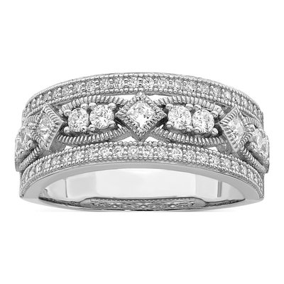 Sterling Silver CZ Pave Ring
