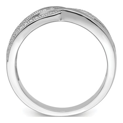 Sterling Silver CZ Micro Pave Ring – view 3
