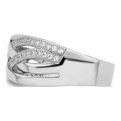 Sterling Silver CZ Micro Pave Ring – view 4