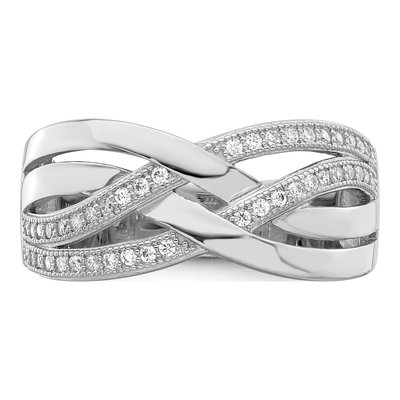 Sterling Silver CZ Micro Pave Ring – view 5