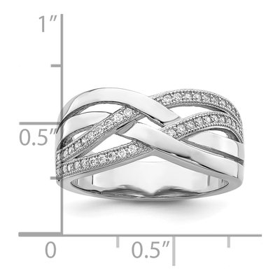 Sterling Silver CZ Micro Pave Ring – view 6