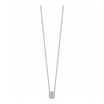 Sterling Silver CZ Love Knot Pendant Necklace – view 3