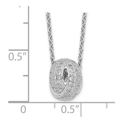 Sterling Silver CZ Love Knot Pendant Necklace – view 4