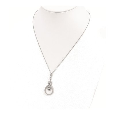 Sterling Silver CZ Micro Pave Pendant Necklace – view 5