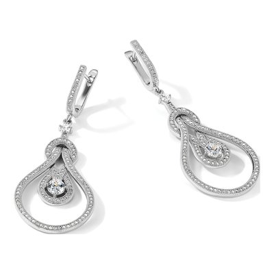 Sterling Silver 54mm CZ Huggie Hoop Earrings – view 6