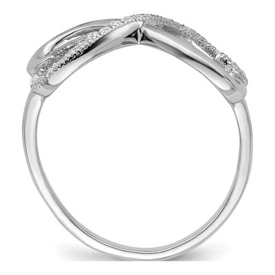 Sterling Silver CZ Pave Heart Ring – view 3