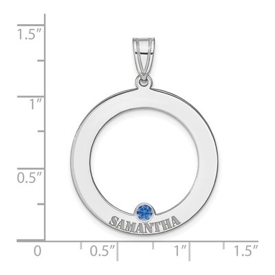 Sterling Silver Personalized Birthstone Family Pendant – view 5