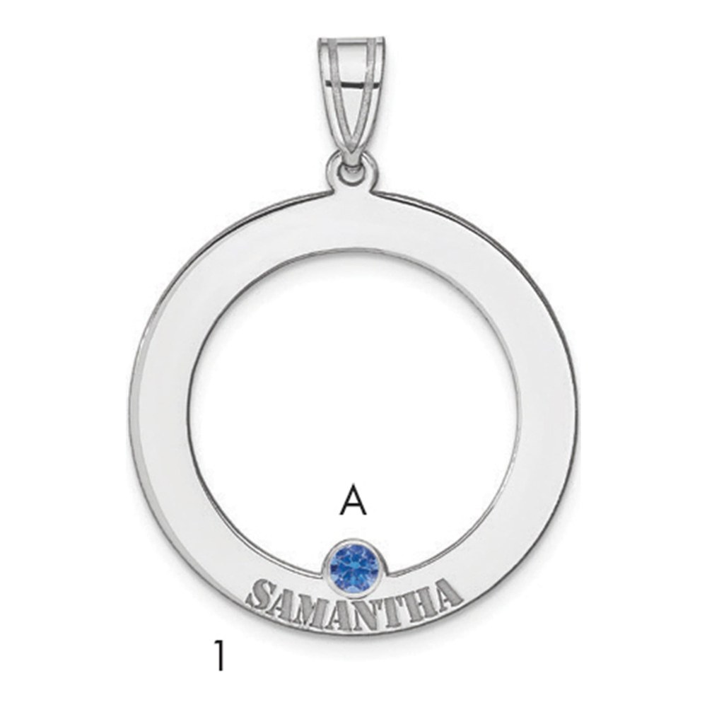 Sterling Silver Personalized Birthstone Family Pendant