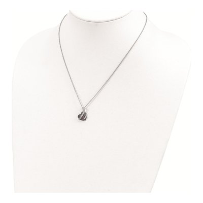 Sterling Silver CZ Heart Pendant Necklace – view 4