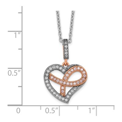 Gold-Plated Sterling Silver CZ Pave Heart Necklace – view 6