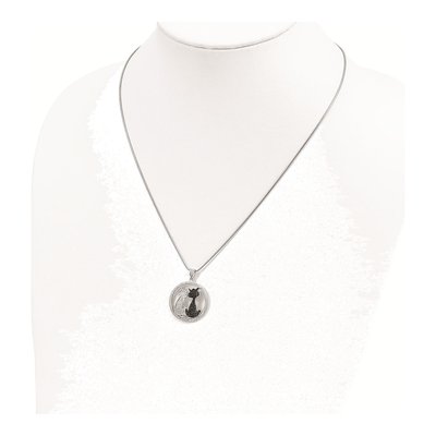 Sterling Silver CZ Cat Necklace – view 4