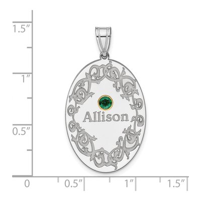 Sterling Silver Personalized Crystal Family Pendant – view 2
