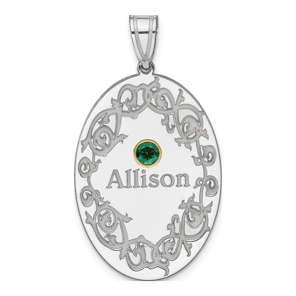 Personalized Crystal Family Pendant