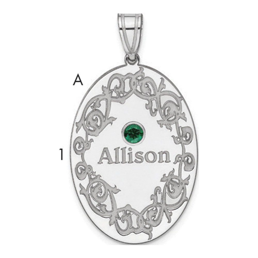 Sterling Silver Personalized Family Pendant