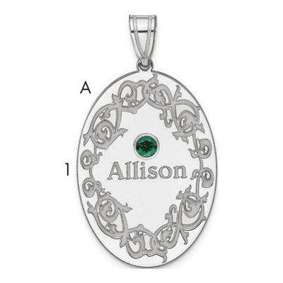 Sterling Silver Personalized Family Pendant