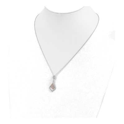Gold-Plated Sterling Silver CZ Micro Pave Pendant Necklace – view 4