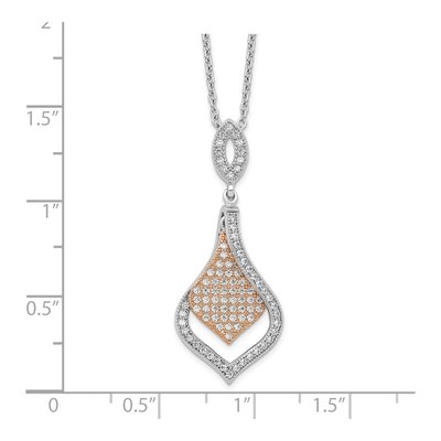 Gold-Plated Sterling Silver CZ Micro Pave Pendant Necklace – view 5