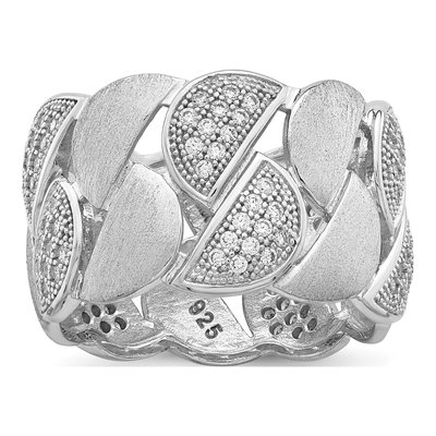 Sterling Silver CZ Pave Ring