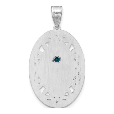 Sterling Silver Personalized Crystal Family Pendant – view 4