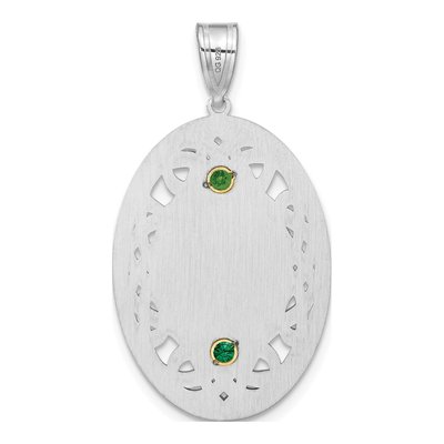 Sterling Silver Personalized Bezel Crystal Family Pendant – view 4