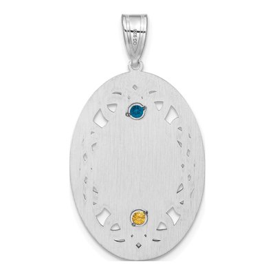 Sterling Silver Personalized Family Crystal Pendant – view 4