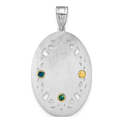 Sterling Silver Personalized Family Crystal Pendant – view 4