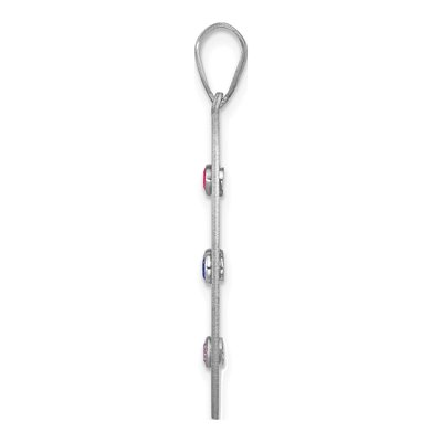 Sterling Silver Personalized Crystal Family Pendant – view 3