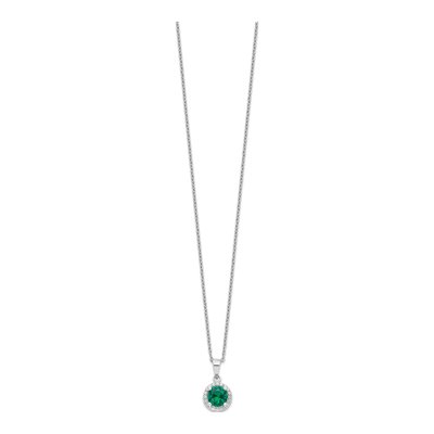 Sterling Silver CZ Pave Pendant Necklace – view 3