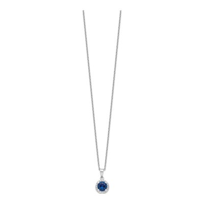 Sterling Silver CZ Pave Pendant Necklace – view 3