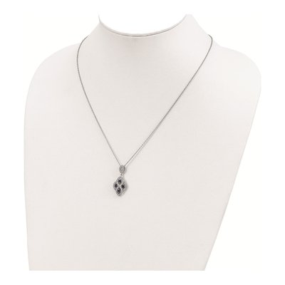 Sterling Silver CZ Dangle Pendant Necklace – view 5