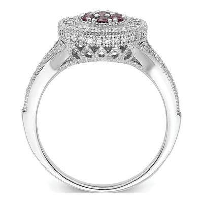 Sterling Silver CZ Pave Circle Ring – view 3