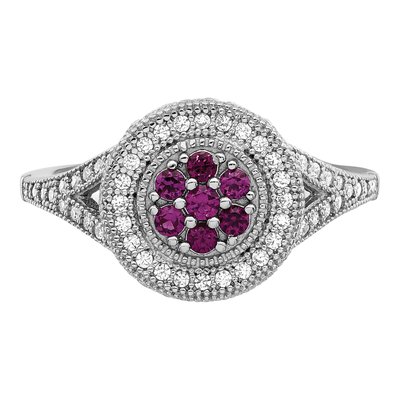 Sterling Silver CZ Pave Circle Ring – view 5