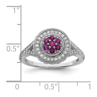 Sterling Silver CZ Pave Circle Ring – view 6