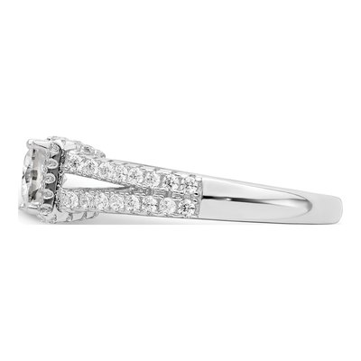 Sterling Silver CZ Micro Pave Engagement Ring – view 4
