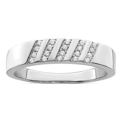 Men's Sterling Silver CZ Micro Pave Ring