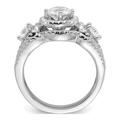 Sterling Silver CZ Micro Pav 2-Pc Wedding Set – view 3