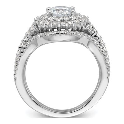 Sterling Silver CZ 2-Piece Wedding Ring Set – view 3