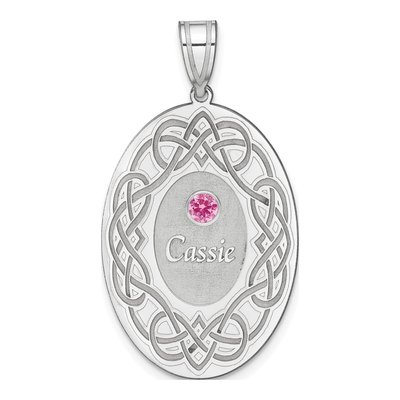 Sterling Silver Personalized Family Crystal Pendant – view 2