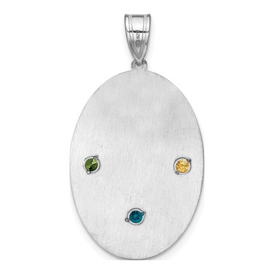 Sterling Silver Personalized Family Crystal Pendant – view 4