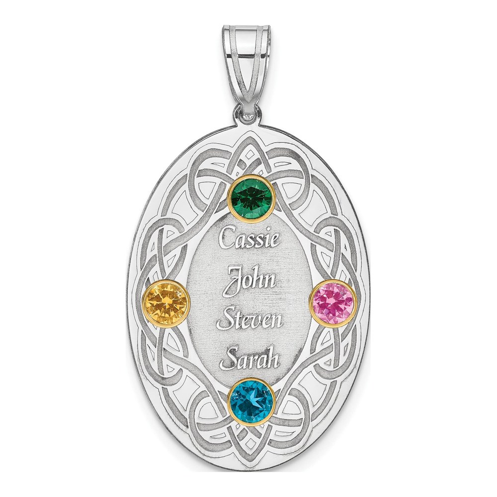 Personalized Family Crystal Pendant