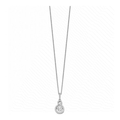 Sterling Silver CZ Infinity Pendant Necklace – view 3